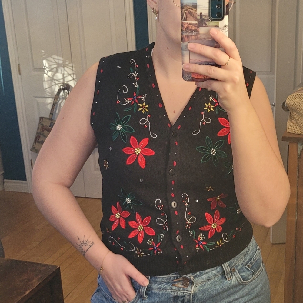 Vintage Tabi International Christmas Vest
